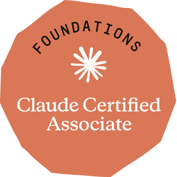 Claude Certified Associate - Foundations presented to Ivan Melnyk for successfully completing certification requirements